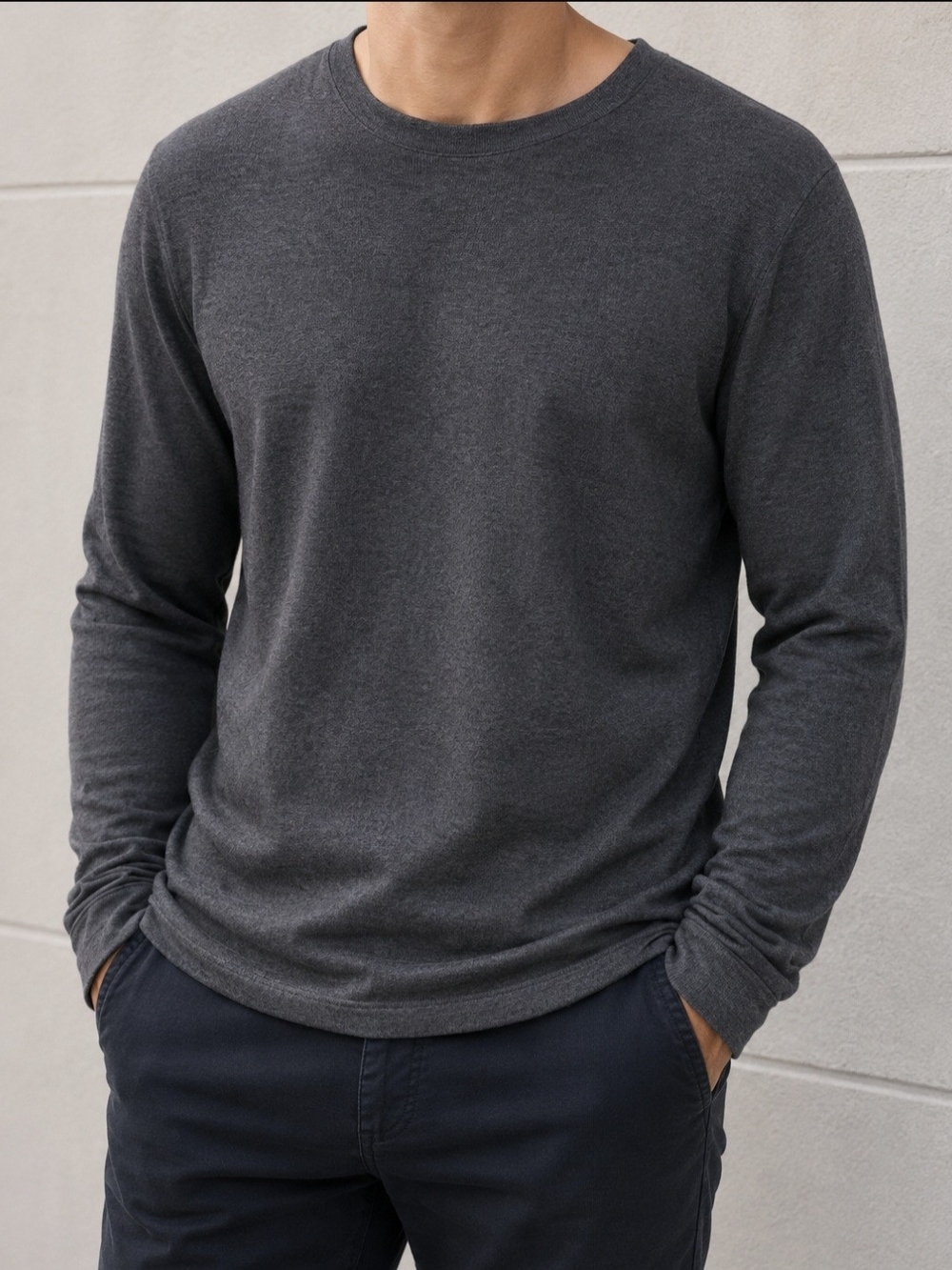 Men's Long-Sleeve Crewneck Lightweight SweatShirt XL